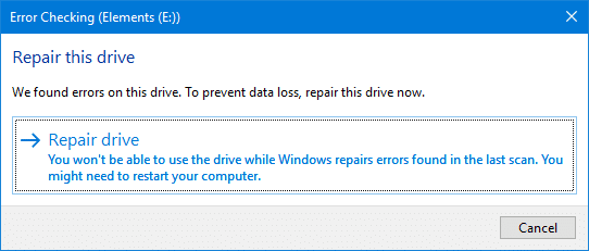 disk error checking windows
