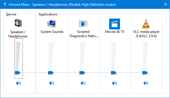 Windows 10 Taskbar Volume Control Icon does not Work