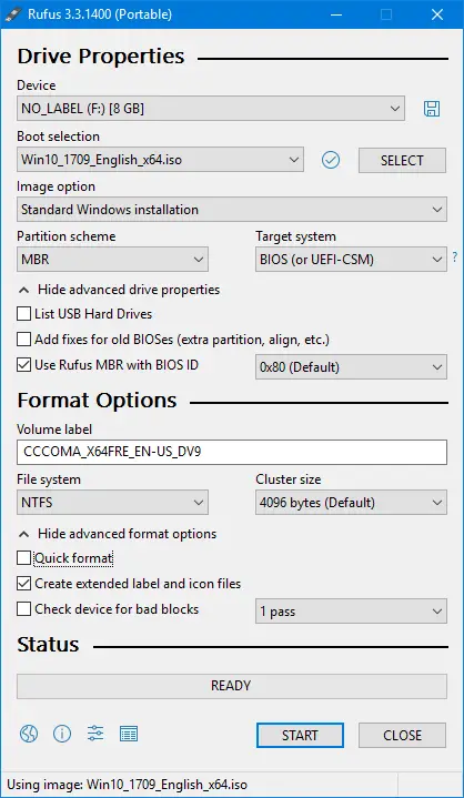 copy iso to usb windows 10