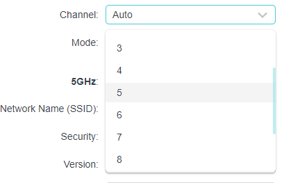 wifi channel settings - wifi ssid missing