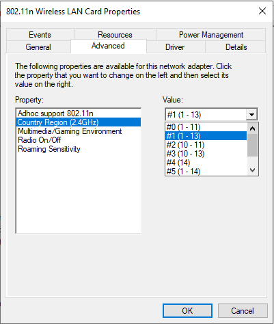 wifi channel settings - wifi ssid missing