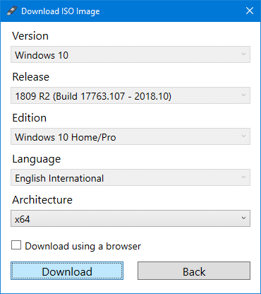 download windows 10 iso using rufus