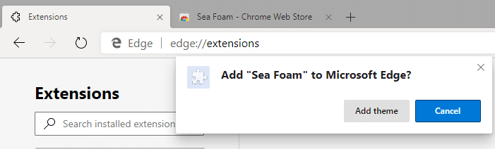 Install Chrome Themes & Extensions on Edge Chromium