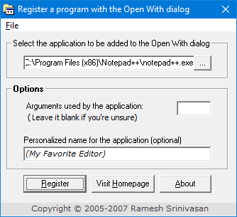 cannot add program to open with menu in windows [OpenWithAdd utility]