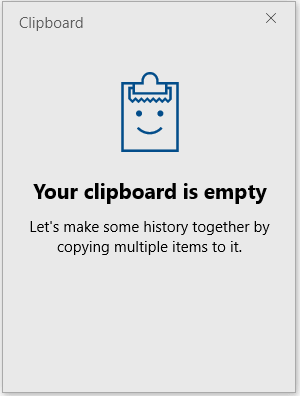 clipboard is empty win v