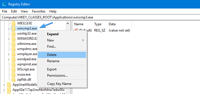 remove unwanted entries in open with menu and dialog