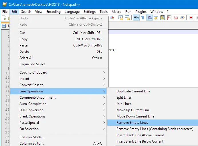 remove lines containing a word or string in a text file