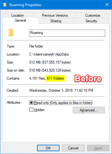 remove empty folders - before