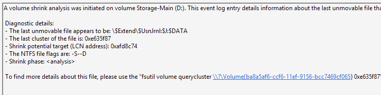usnjrnl clear - shrink space