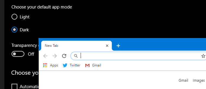 Force Chrome to Always start in Light or Dark mode regardless of Windows 10 app mode setting