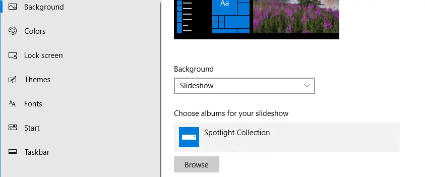 Use Windows Spotlight as Desktop Wallpaper Slideshow
