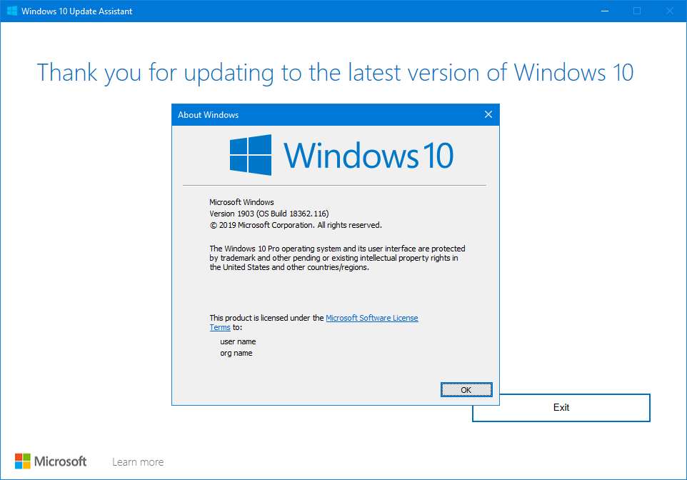 Windows 10 v1903 уже доступна