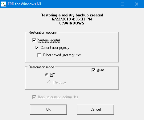 erunt erdnt restore backup registry hives windows 10