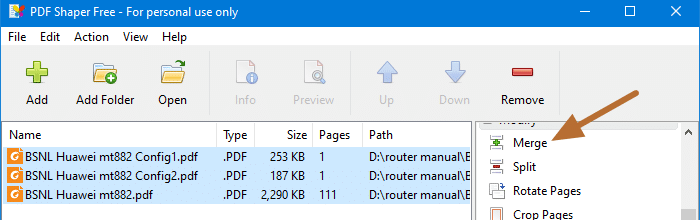 combine or merge pdf files - pdfshaper