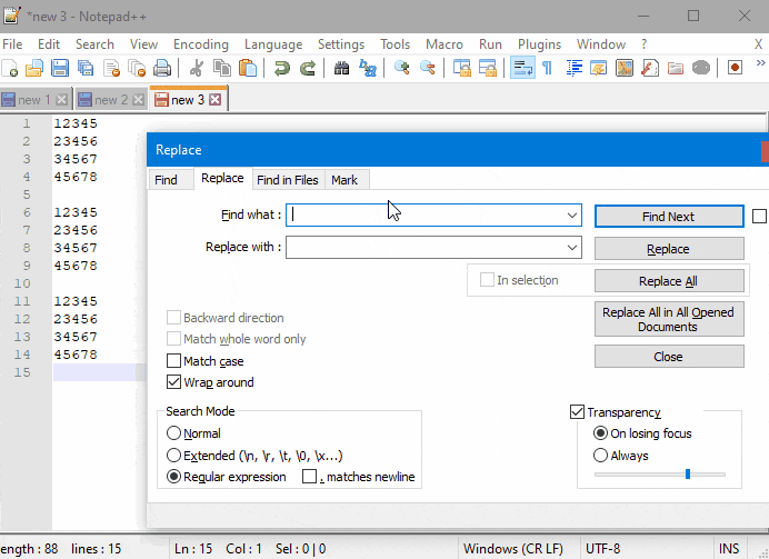 notepad++ tips - remove duplicate rows without sorting