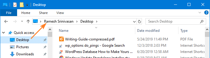 show full path in address bar for special folders windows 10