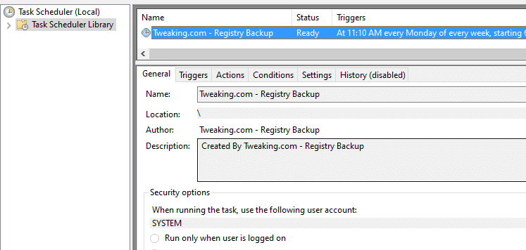registry backup windows 10 - tweaking.com registry hives regback folder