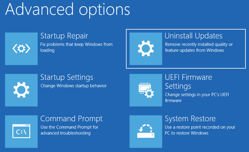 access system recovery windows 10 from boot