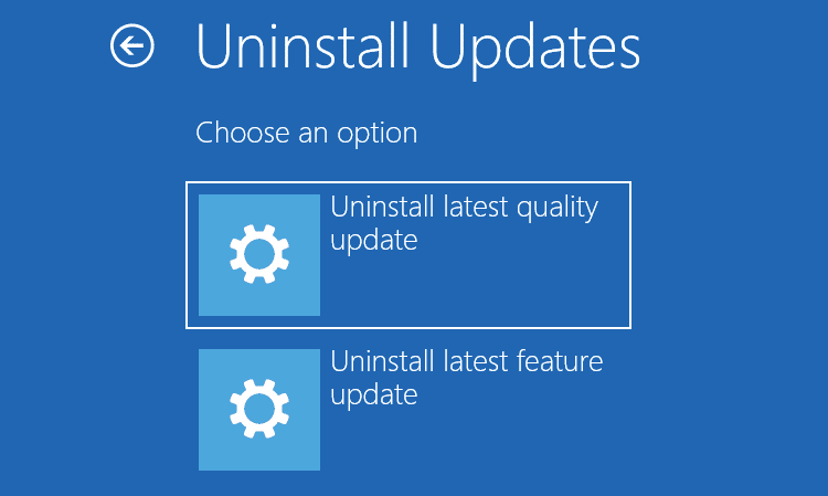 uninstall windows 10 update offline