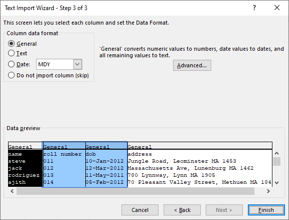 prevent excel convert data format import .csv file