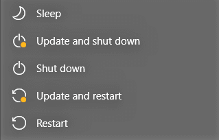 windows 10 keeps saying update and shutdown