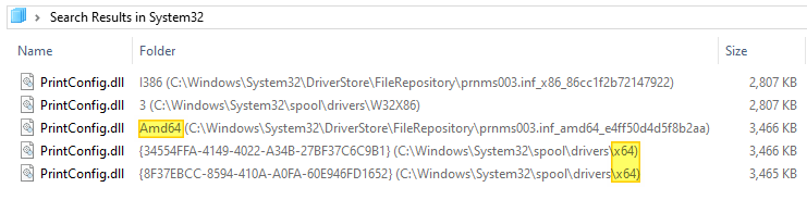 printer error edge 0x8007007e printconfig.dll