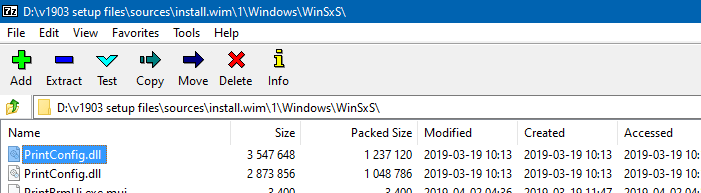 printer error edge 0x8007007e printconfig.dll