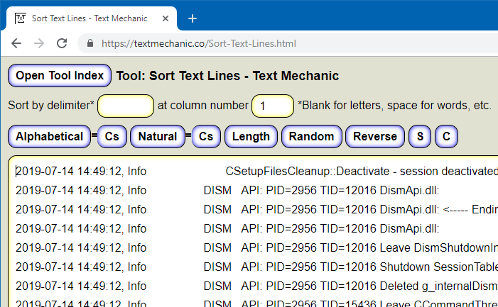 reverse lines in a text file windows