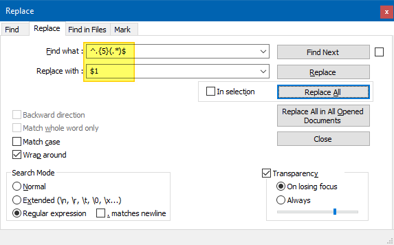 reverse lines in a text file notepad++