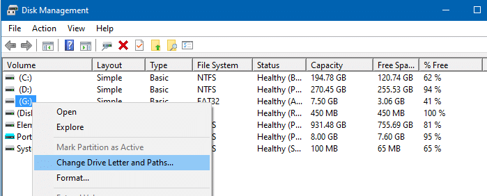 assign same drive letter for a external drive - windows