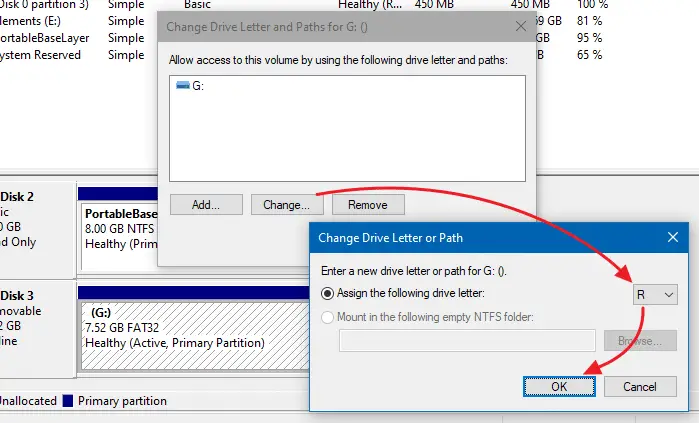 assign same drive letter for a external drive - windows