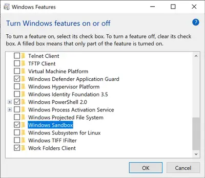 what is PortableBaseLayer in disk management - windows sandbox