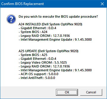 find bios information and update bios