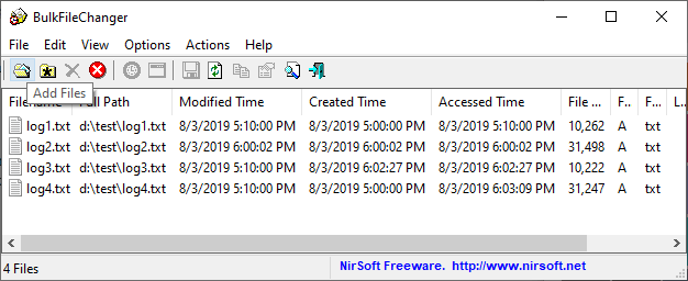 change last modified file date or timestamp bulkfilechanger