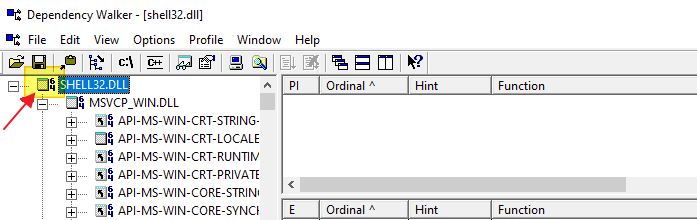 dependency walker 32-bit or 64-bit dll