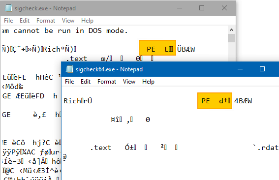 find out if exe is 32-bit or 64-bit