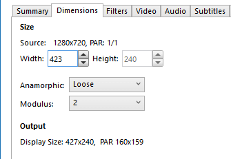 resize or change resolution of videos in windows - handbrake