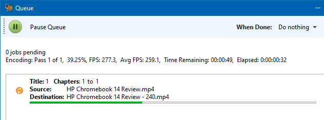 resize or change resolution of videos in windows - handbrake