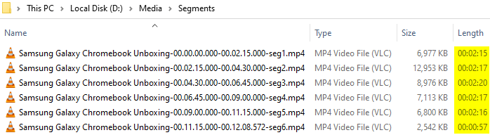 cut audio or video multiple parts - loselesscut