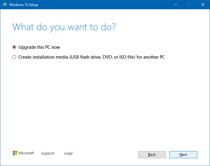 windows update error 0xc1900223 in windows 10 MCT