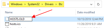 error 0xc1900223 rename HOSTS file
