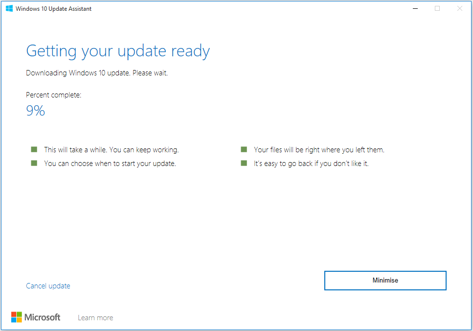 windows update error 0xc1900223 in windows 10 update assistant