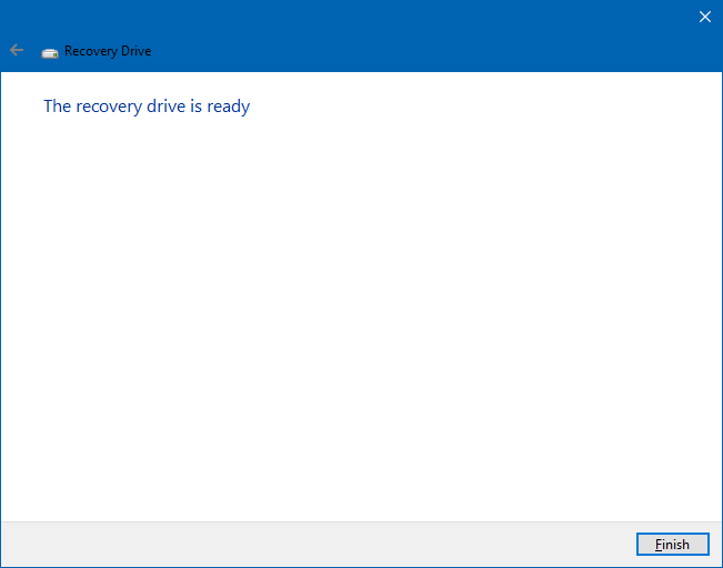 create windows 10 usb recovery drive