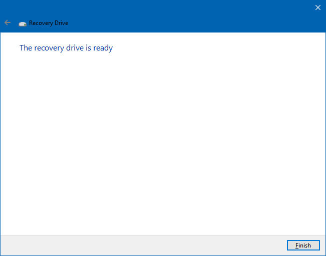 We can't create a recovery drive on this PC