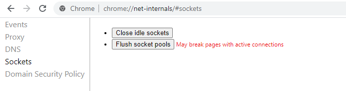 flush google chrome dns cache