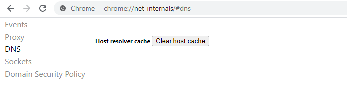 flush google chrome dns cache