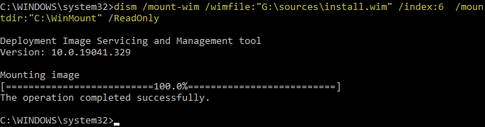 extract files from install.wim esd using dism