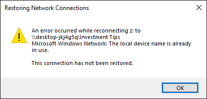 windows 10 2004 mapped network drives not working