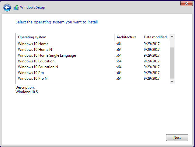 extract specific windows image from multi-edition iso