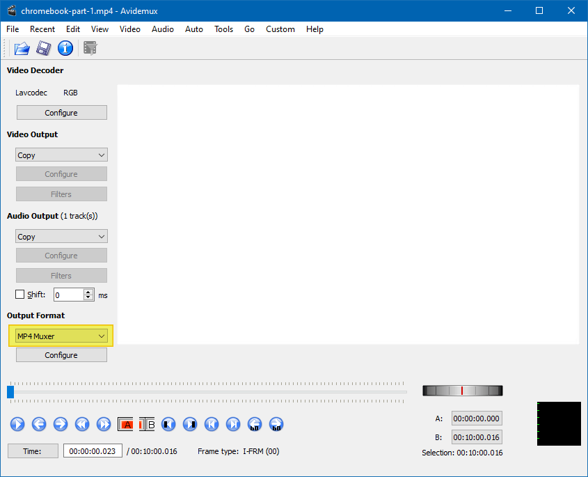 avidemux join merge video clips